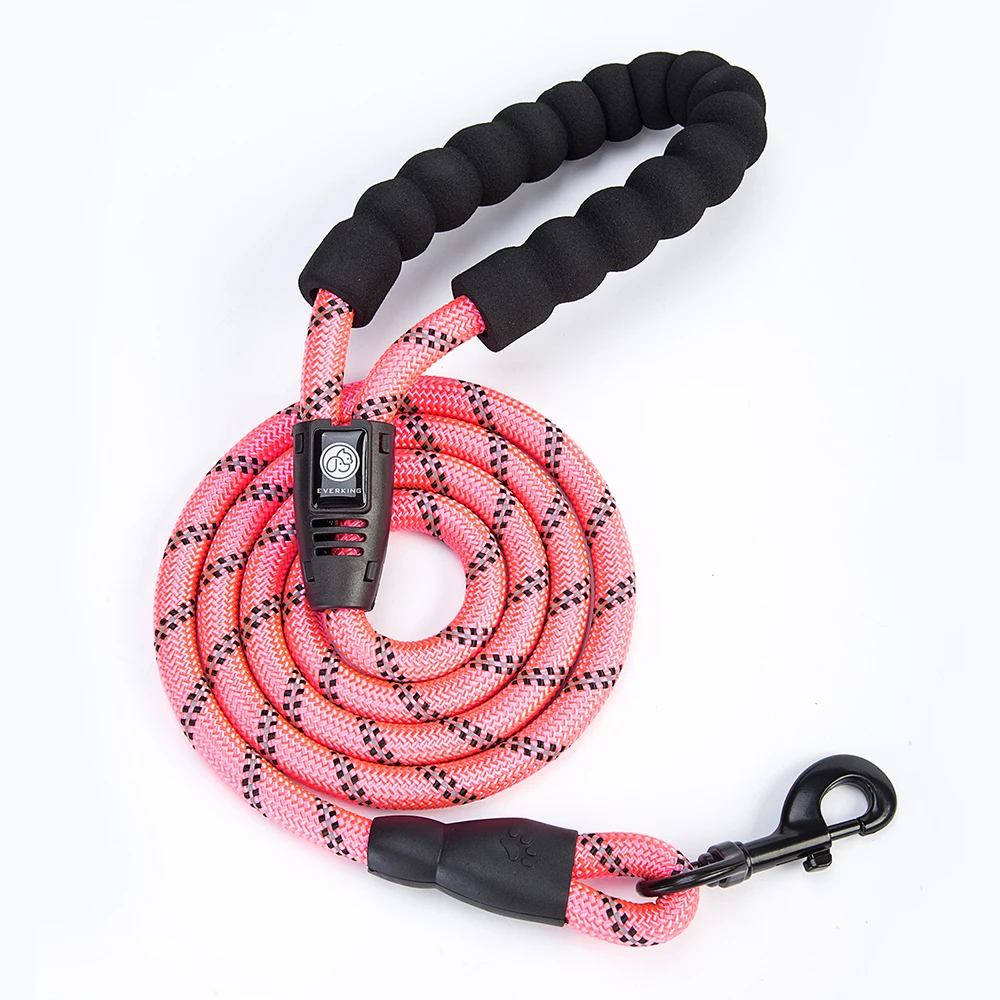 Rope Dog Lead Durable Rope Twist Lead with Soft Padded Handle and High Reflective Threads for Large dog
Rope Dog Lead Durable Rope Twist Lead with Soft Padded Handle and High Reflective Threads for Large dog