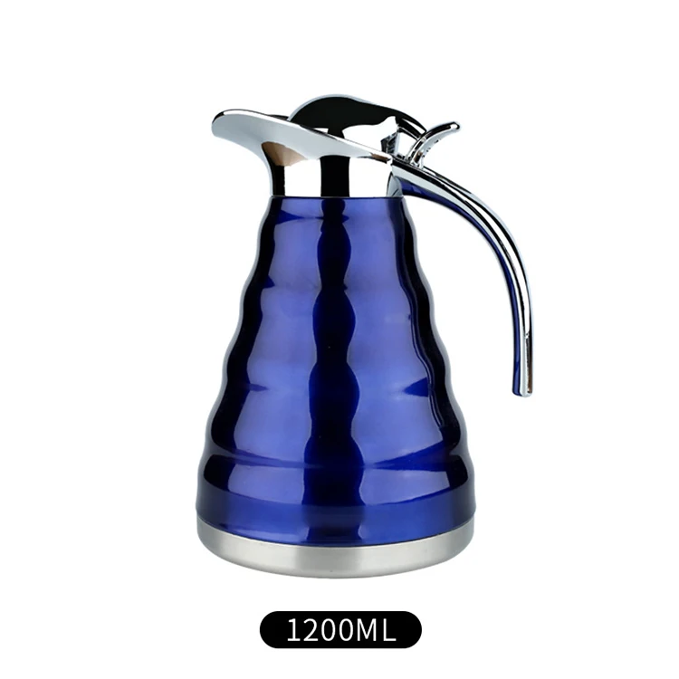 High Quality 1.2L Colorful Wave Shape Stainless Steel Thermos Vaccum Flask Water Kettle
High Quality 1.2L Colorful Wave Shape Stainless Steel Thermos Vaccum Flask Water Kettle