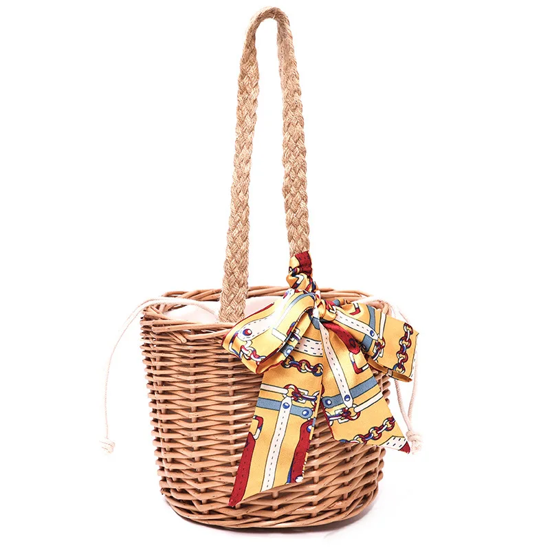 2022 Summer Designer Small Bucket Beach Bag Fashion Women Purses and Handbags with Scarves, Customized color
2022 Summer Designer Small Bucket Beach Bag Fashion Women Purses and Handbags with Scarves, Customized color