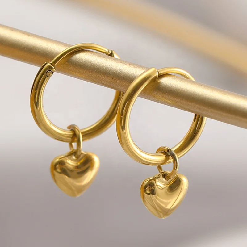Dainty Summer Jewelry Heart Drop Earring Gold Plated Stainless Steel Earring Women Jewelry
Dainty Summer Jewelry Heart Drop Earring Gold Plated Stainless Steel Earring Women Jewelry