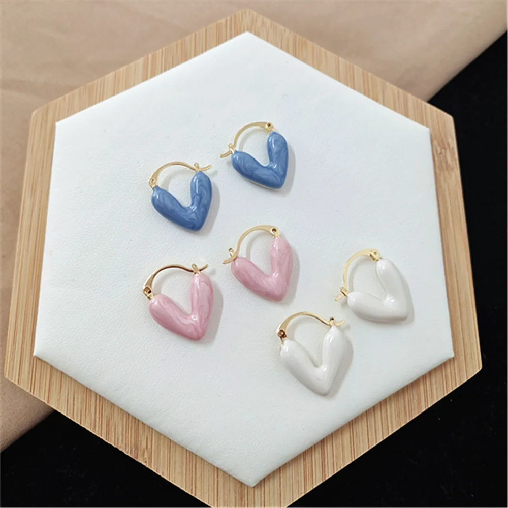 Drip Oil Women Girl Pink Earrings Elegant Romantic White Enamel Heart Shaped Pendant V-shape Dangle Earrings
Drip Oil Women Girl Pink Earrings Elegant Romantic White Enamel Heart Shaped Pendant V-shape Dangle Earrings