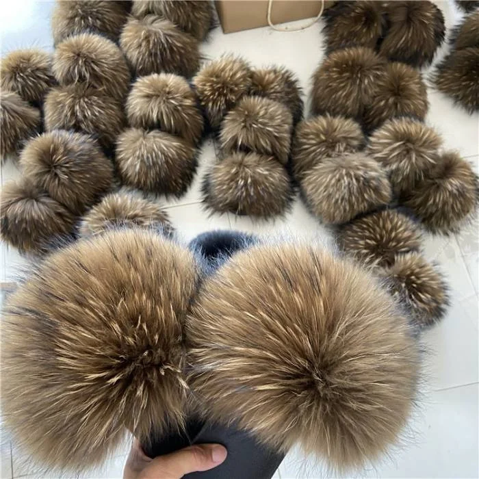 2020 NEW Fashion real fur slides wholesale women raccoon fox fur slippers furry outdoor sandals
2020 NEW Fashion real fur slides wholesale women raccoon fox fur slippers furry outdoor sandals