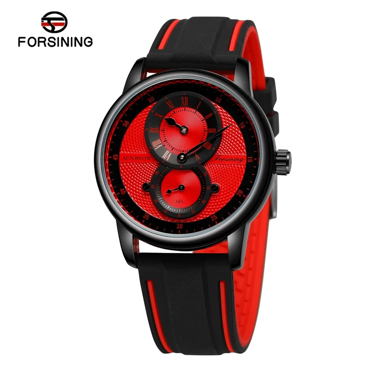 Forsining New Montre Femme Mens Watch Luxury Automatic Watches Mens Army Clock Silicone Strap Mechanical Watch Relogio Masculino
Forsining New Montre Femme Mens Watch Luxury Automatic Watches Mens Army Clock Silicone Strap Mechanical Watch Relogio Masculino