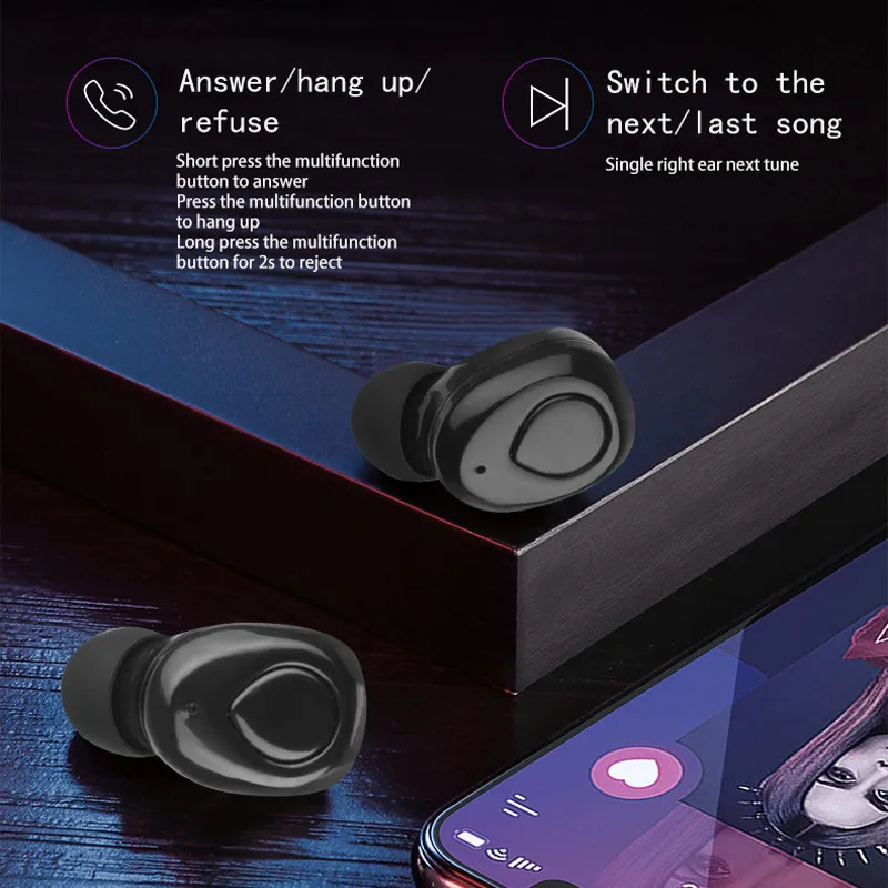 best earbuds Xi8S true blue-tooth tws 5.0 earphones wireless mini earphones headphones headsets - ANKUX.COM