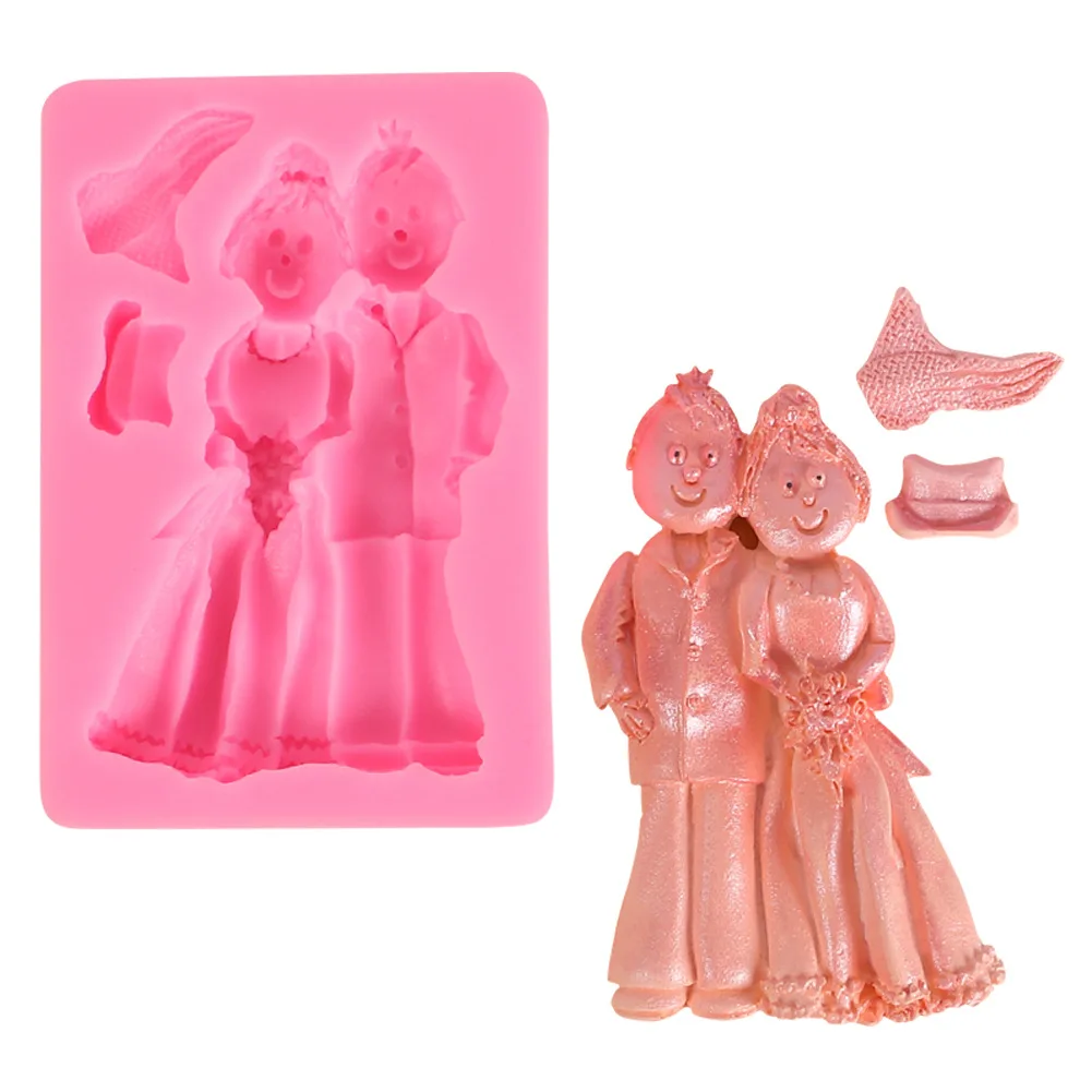 Wedding Cake Shape Decoration Liquid Silicone Fondant Chocolate Cake couple pattern Chocolate Baking Pastry Mold Accessories
Wedding Cake Shape Decoration Liquid Silicone Fondant Chocolate Cake couple pattern Chocolate Baking Pastry Mold Accessories