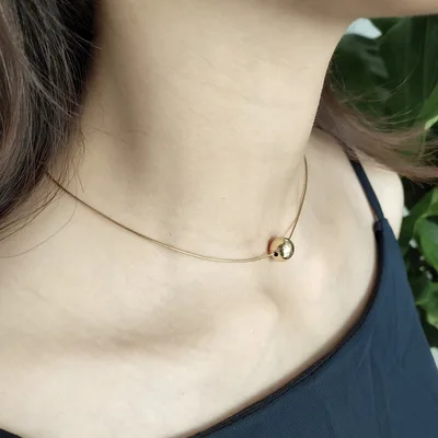Fashionable Sterling Silver Ball Necklaces S925 Silver Snake Bone Necklace For Female
Fashionable Sterling Silver Ball Necklaces S925 Silver Snake Bone Necklace For Female