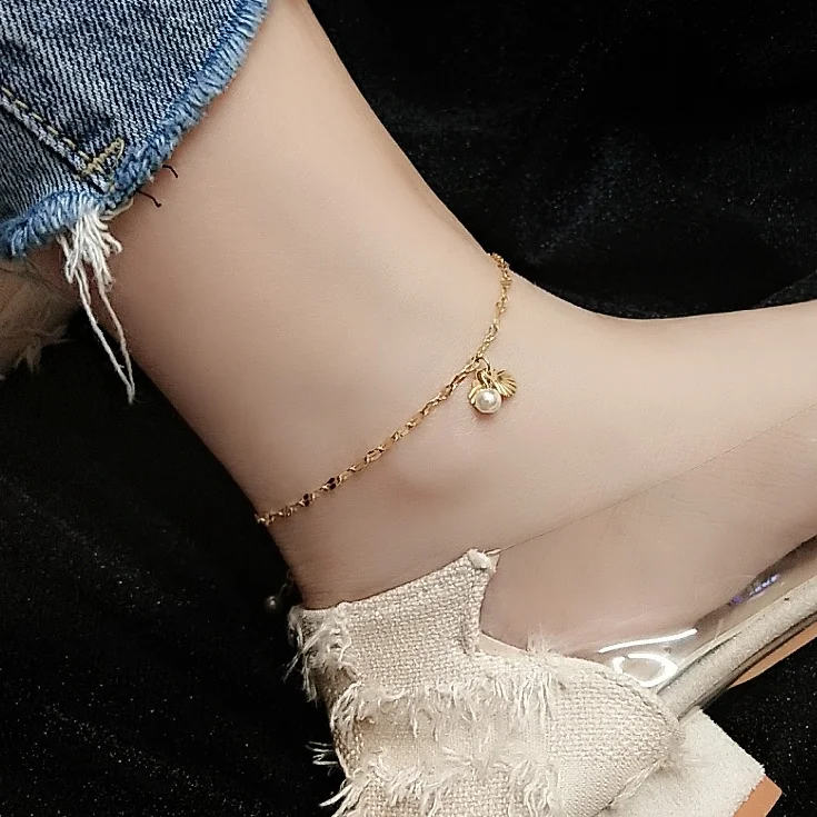 Simple Cute Summer Beach Shell Pearl Gold Plated Ankle Bracelets Foot Jewelry For Women
Simple Cute Summer Beach Shell Pearl Gold Plated Ankle Bracelets Foot Jewelry For Women