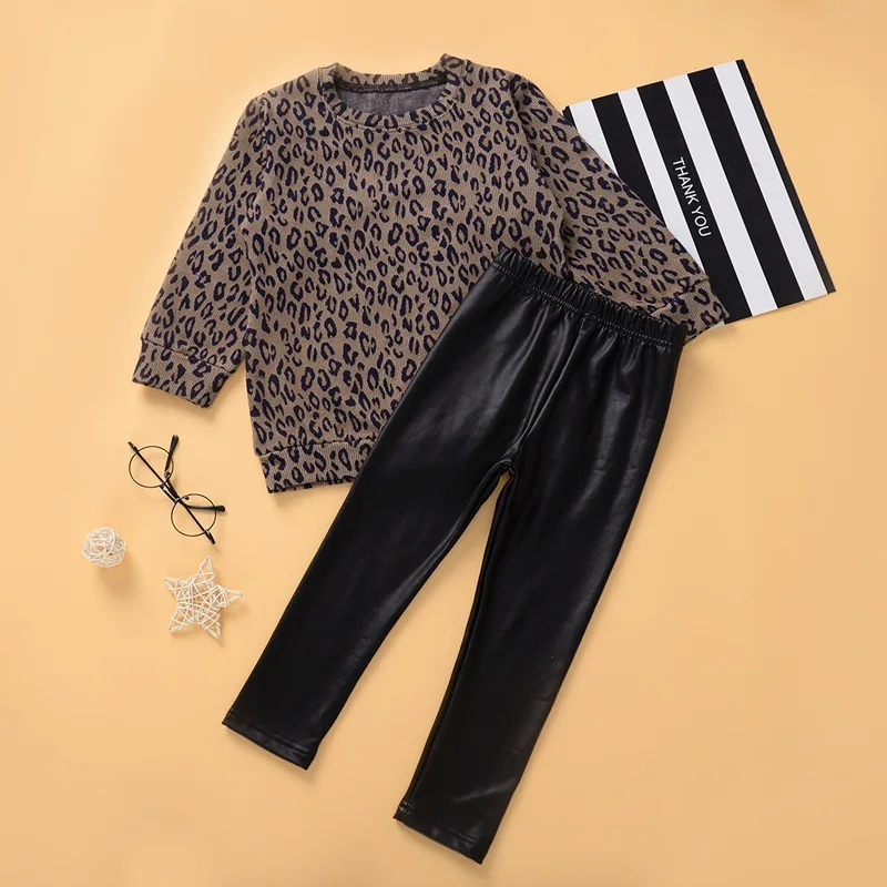 1-6Yrs Children Girls Leopard Sweater with Leather Pants in Sets Boutique Fall Kids Outfits
1-6Yrs Children Girls Leopard Sweater with Leather Pants in Sets Boutique Fall Kids Outfits