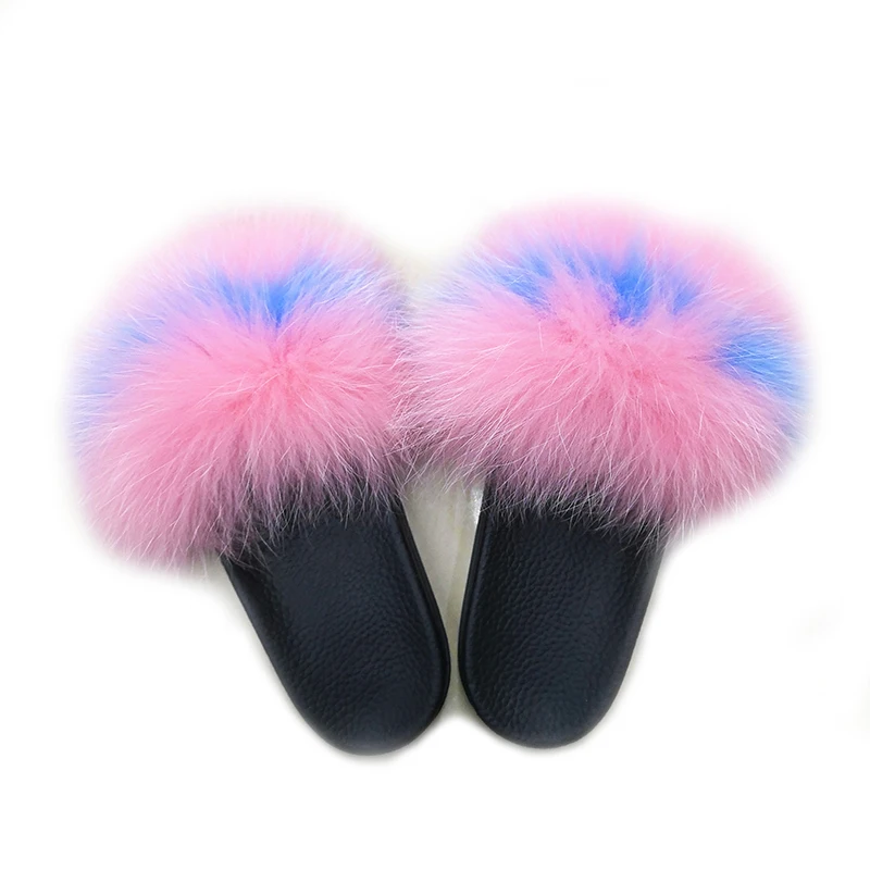 Fox fur slippers Women's raccoon fur slippers custom logo fur slides, Customized color
Fox fur slippers Women's raccoon fur slippers custom logo fur slides, Customized color