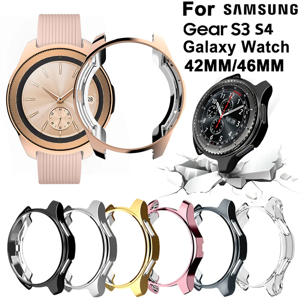 BOORUI 42mm 46mm wrist watch case for galaxy watch case tpu screen protect cover for samsung s4 s3 gear watch cover, 7 colors to choose from
BOORUI 42mm 46mm wrist watch case for galaxy watch case tpu screen protect cover for samsung s4 s3 gear watch cover, 7 colors to choose from