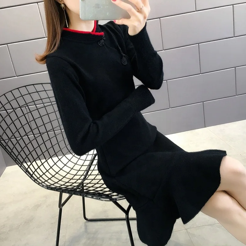 B61640A The new fall 2019 Korean version of women's mid-length fishtail dress sweater for women's knitwear, Green/red/orange/black
B61640A The new fall 2019 Korean version of women's mid-length fishtail dress sweater for women's knitwear, Green/red/orange/black
