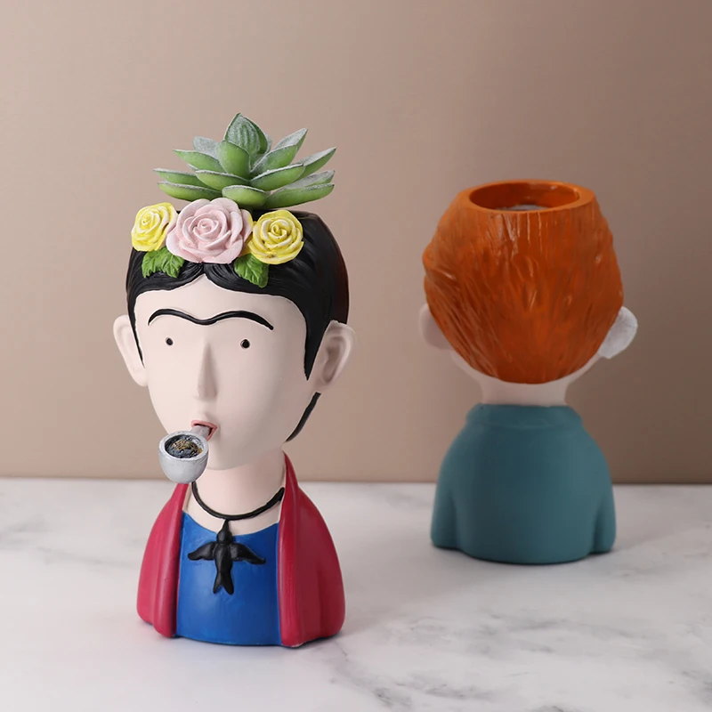 Nordic Creative Portrait Art Resin Small Table Flower Pot Simulation Vase Home Decoration face shaped flower vase Living room, Pictures showed
Nordic Creative Portrait Art Resin Small Table Flower Pot Simulation Vase Home Decoration face shaped flower vase Living room, Pictures showed