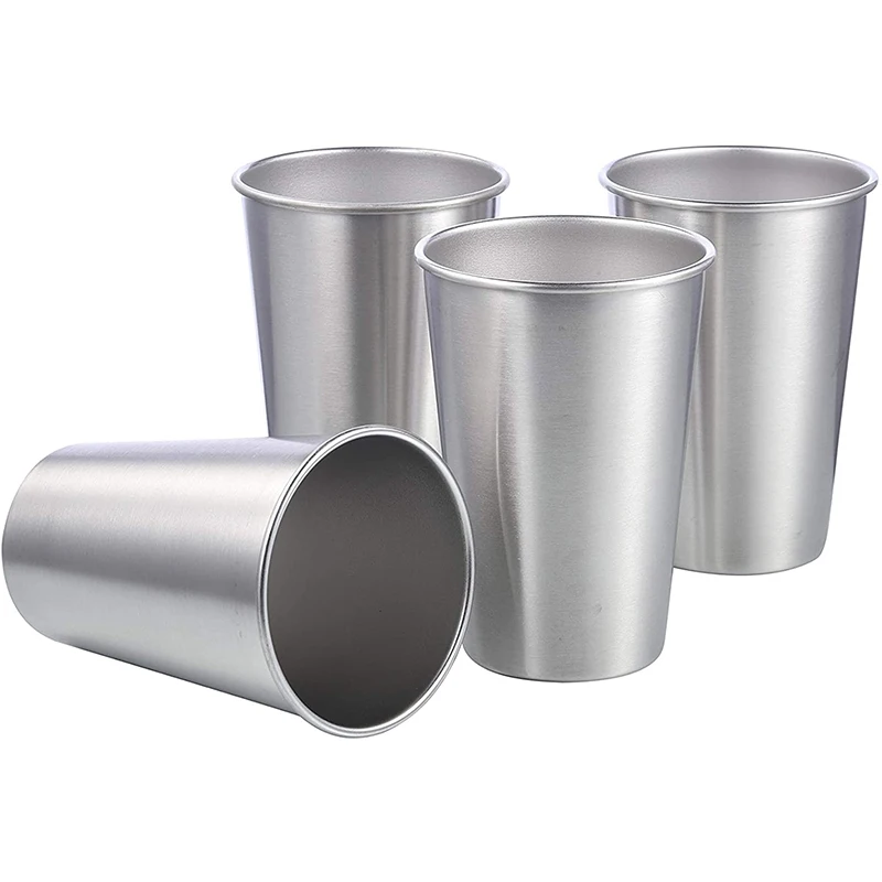 Stackable 18/18 Metal Drinking glasses Stainless Steel Pint Cups Water Tumblers, Silver
Stackable 18/18 Metal Drinking glasses Stainless Steel Pint Cups Water Tumblers, Silver