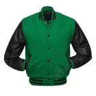 Most Popular Baseball New Fashionable Men College Lettermen Wool Leather Varsity Jacket