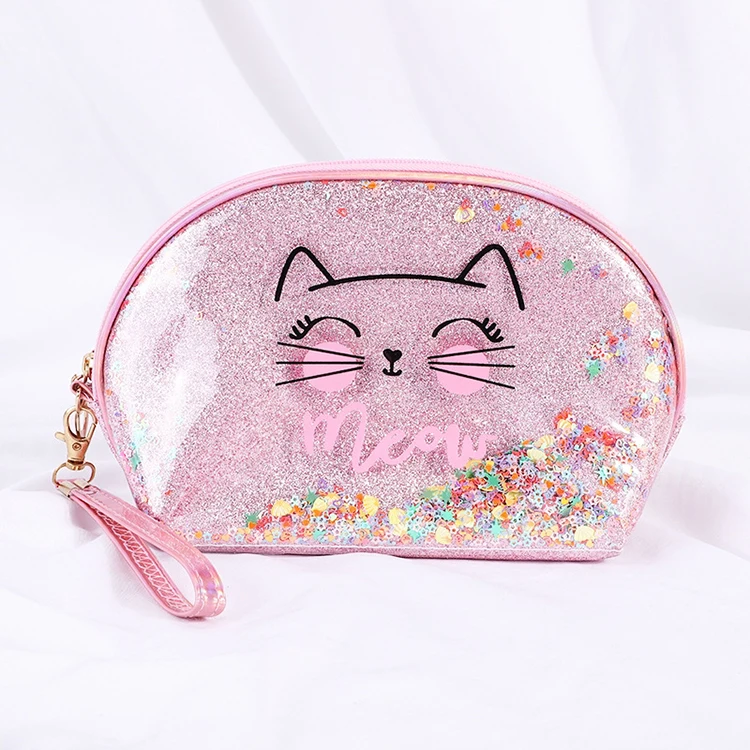 Cosmetic Bag Can Be Customized Logo Cat Printing PVC Quicksand Glitter Glitter Waterproof Pink Customized Desgin Fashion Zipper
Cosmetic Bag Can Be Customized Logo Cat Printing PVC Quicksand Glitter Glitter Waterproof Pink Customized Desgin Fashion Zipper