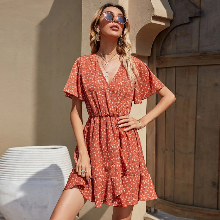 PEARL Best Design 2021 Summer V Neck Flower Printed Robe Femme Dresses Sexy Women Clothing Dress
PEARL Best Design 2021 Summer V Neck Flower Printed Robe Femme Dresses Sexy Women Clothing Dress