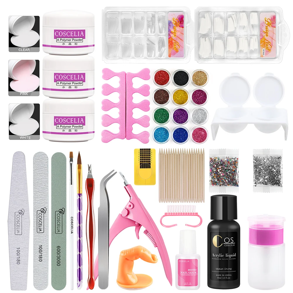 COSCELIA Nail Three Colors Acrylic Powder Manufactuerlic Kit with Good adhersion, 3 colors
COSCELIA Nail Three Colors Acrylic Powder Manufactuerlic Kit with Good adhersion, 3 colors