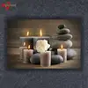 Handmade lamp thai religious candle light art Wholesale led wall canvas picture with led light