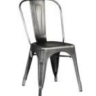 Grey Industrial retro style metal dining chairs for indoor and out door use furniture