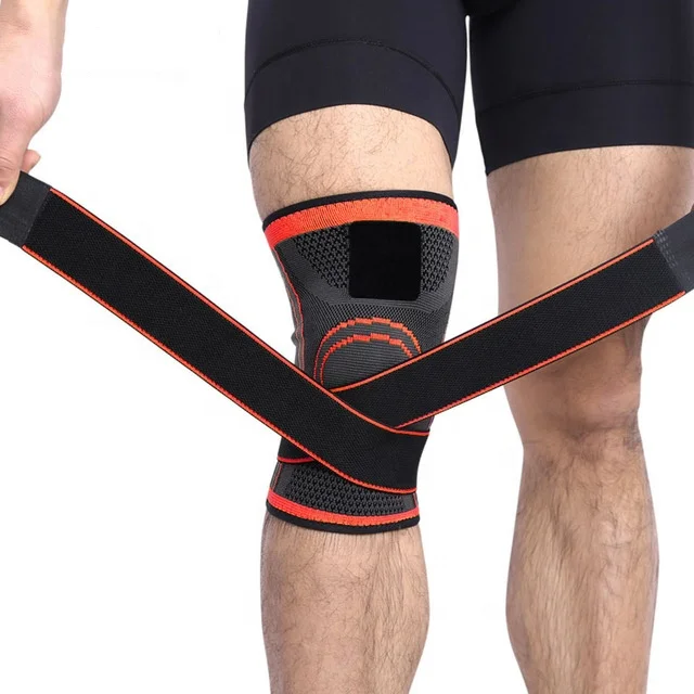 Adjustable Knee Brace Strap Knitting Knee Guard Compression Knee Sleeve, Black,orange,green
Adjustable Knee Brace Strap Knitting Knee Guard Compression Knee Sleeve, Black,orange,green