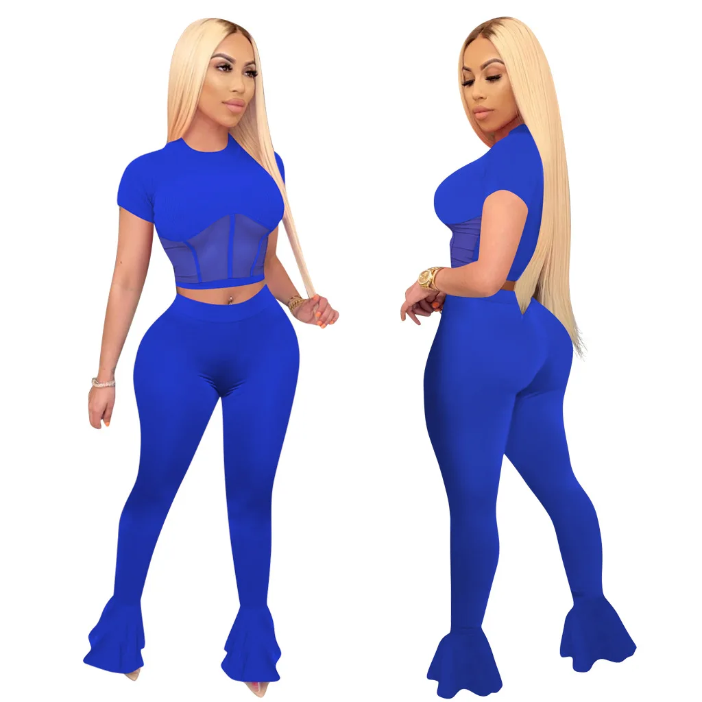 Sexy Outfits Women Two Pieces Sets Wide Leg Flare Pants Women Clothing Mesh Two Piece Set GAO, 9 colors
Sexy Outfits Women Two Pieces Sets Wide Leg Flare Pants Women Clothing Mesh Two Piece Set GAO, 9 colors