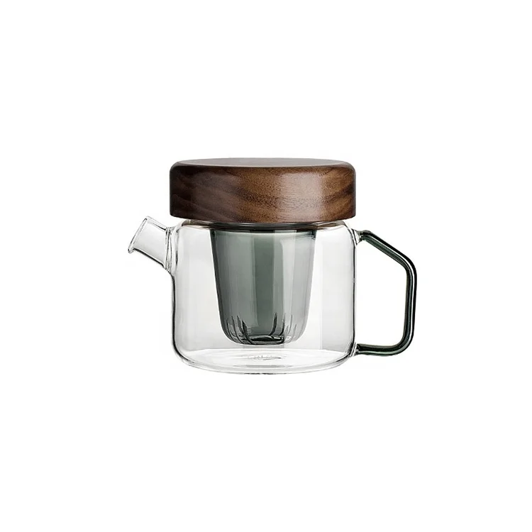 Nordic New Design Custom Colored Clear Borosilicate Wholesale Glass teapot set with filter 
Nordic New Design Custom Colored Clear Borosilicate Wholesale Glass teapot set with filter
