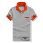 High Quality Custom Logo 100%polyester Dry Fit Contrast Color Slim Fit Golf Uniform Polo Shirts For Men