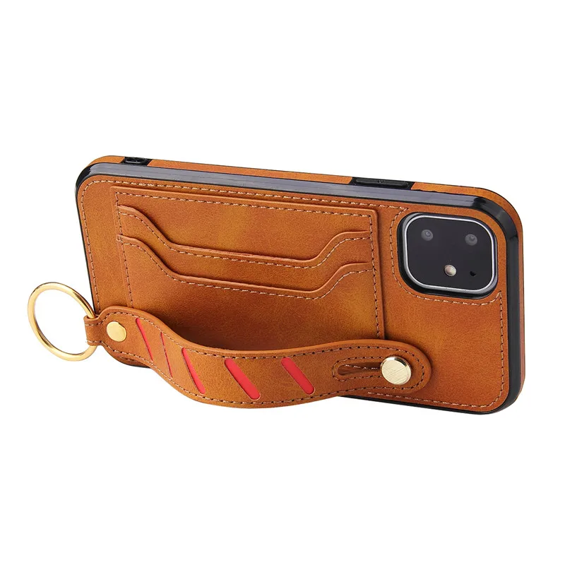 Luxury PU Leather Phone Case for iPhone Bracket Wristband Strap Card Holder Phone Case for iPhone 12 mini 12 Pro Max
Luxury PU Leather Phone Case for iPhone Bracket Wristband Strap Card Holder Phone Case for iPhone 12 mini 12 Pro Max