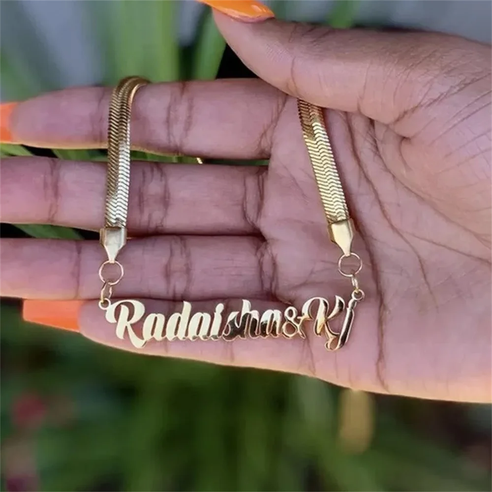 Gold Snake Chain Custom Name Necklace Personalized Name Plate Necklaces Jewelry Women Initial Choker, Silver /gold
Gold Snake Chain Custom Name Necklace Personalized Name Plate Necklaces Jewelry Women Initial Choker, Silver /gold