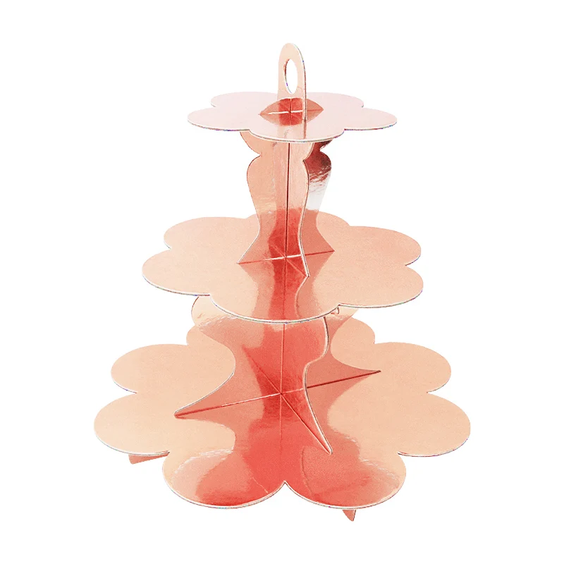 Rose gold metallic paper Cake stands Cardboard Disposable Biodegradable Party Dessert for Wedding event table decoration
Rose gold metallic paper Cake stands Cardboard Disposable Biodegradable Party Dessert for Wedding event table decoration