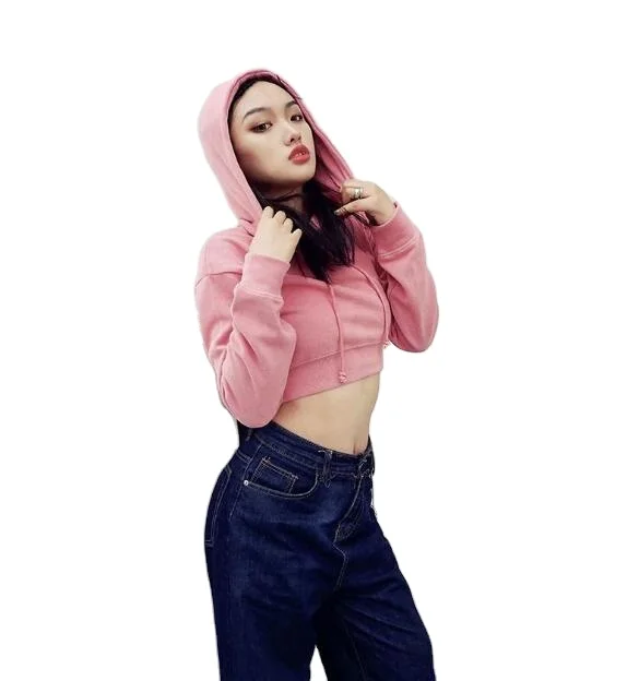 2021 high waist short solid color ladies hooded sweater crop top European style clothing
2021 high waist short solid color ladies hooded sweater crop top European style clothing