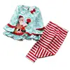 Baby clothes FASHION Newborn Baby Boy Girl Christmas Kids Santa Dress Tops Striped Pants Set Outfits Xmas Clothes