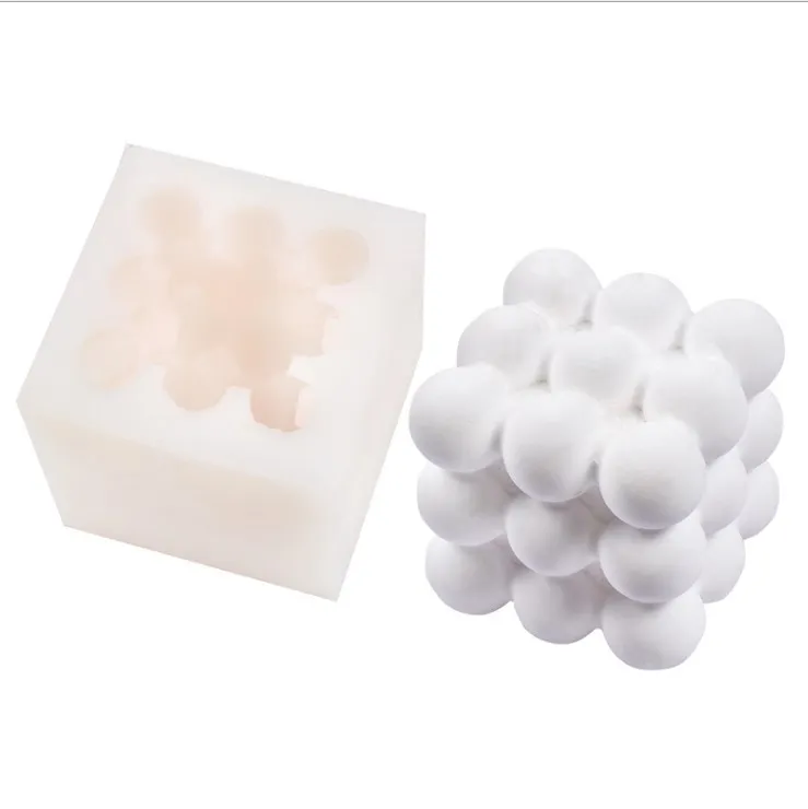 

multi-layer ball Rubik's cube aroma decoration candle for DIY scented candle making stocked silicone candle mold