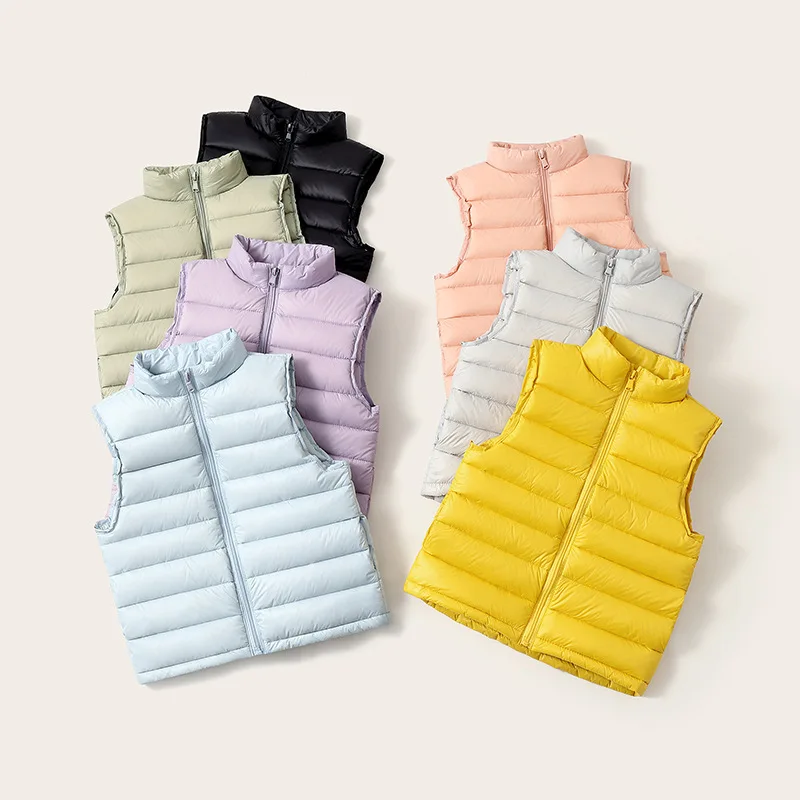 Kid Boys Girls Stand Collar Warm Solid Multi-Color Optional Kids Sleeveless Light Duck Down Vest
Kid Boys Girls Stand Collar Warm Solid Multi-Color Optional Kids Sleeveless Light Duck Down Vest