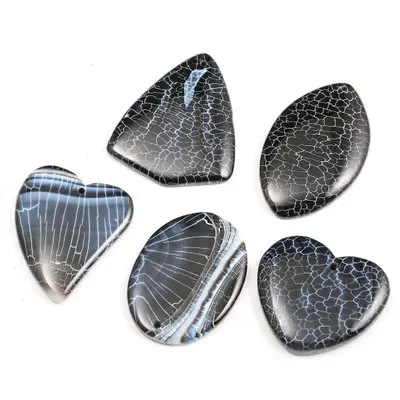 Hot Sale Natural Gemstone Pendants With Flame Weathering Black Dragon Vein Agate Pendants For Necklace making
Hot Sale Natural Gemstone Pendants With Flame Weathering Black Dragon Vein Agate Pendants For Necklace making