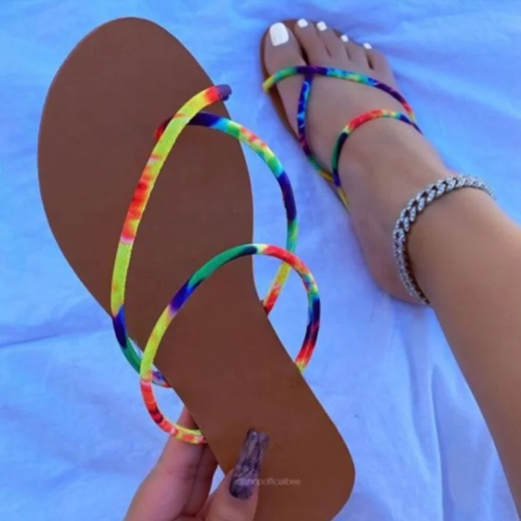 Summer Rainbow Color Sandals for Women and Ladies 2021 Thin Strap Beach Slippers Flip Flops, 3 colors
Summer Rainbow Color Sandals for Women and Ladies 2021 Thin Strap Beach Slippers Flip Flops, 3 colors