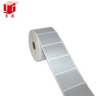 Silver foil roll label prismatic metallic sticker logo