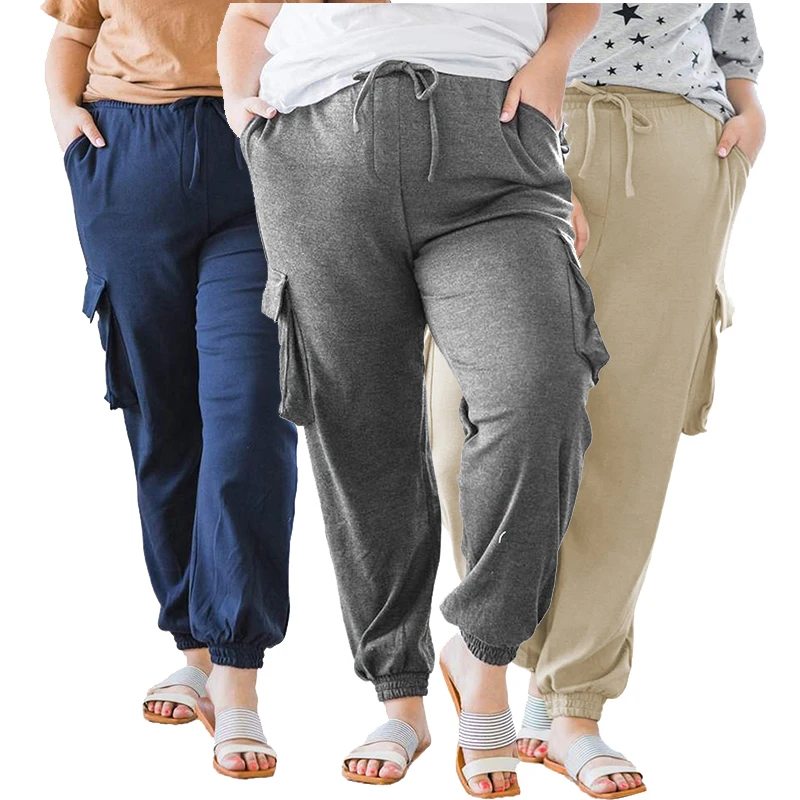 High Quality Women Clothing Elastic Waist Side Pocket Jog Jogging Plus Size Jogger Pants
High Quality Women Clothing Elastic Waist Side Pocket Jog Jogging Plus Size Jogger Pants