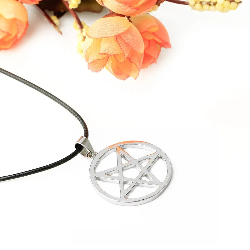 European and American jewelry black deacon jewelry wholesale five pointed star lady pendant Satan logo black deacon Necklace
European and American jewelry black deacon jewelry wholesale five pointed star lady pendant Satan logo black deacon Necklace