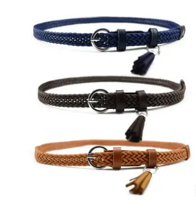 Hot Sale Brand Weaving Tassel Pigskin Leather Thin Female Belt For Women Decoration Dress Coat Cummerbunds Length 105cm
Hot Sale Brand Weaving Tassel Pigskin Leather Thin Female Belt For Women Decoration Dress Coat Cummerbunds Length 105cm
