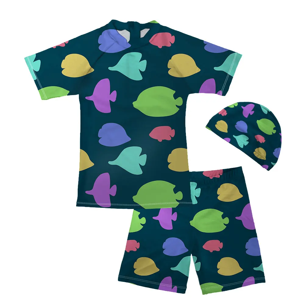 Boy Swimwear Shorts Children Hawaii Polynesian Tattoo Beach 2-Piece Set Swimsuit Trunk and Rashguard with Hat, Customized color 
Boy Swimwear Shorts Children Hawaii Polynesian Tattoo Beach 2-Piece Set Swimsuit Trunk and Rashguard with Hat, Customized color
