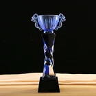 Custom Blue Crystal Trophy Medals Crafts