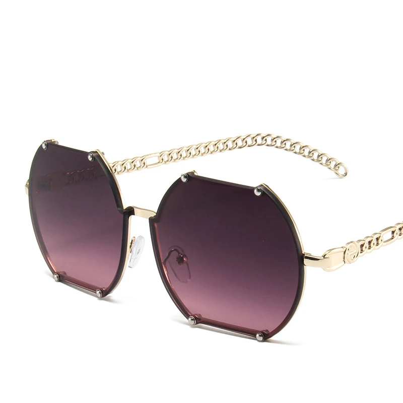 2022 Women's Fashion Irregular Metal Frameless Sunglasses New Design Chain Leg Sunglasses Wholesale
2022 Women's Fashion Irregular Metal Frameless Sunglasses New Design Chain Leg Sunglasses Wholesale
