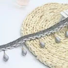 Lace Fabric Trimming Wholesale Curtain Beaded Trimming Beaded Trim Lace Fabric