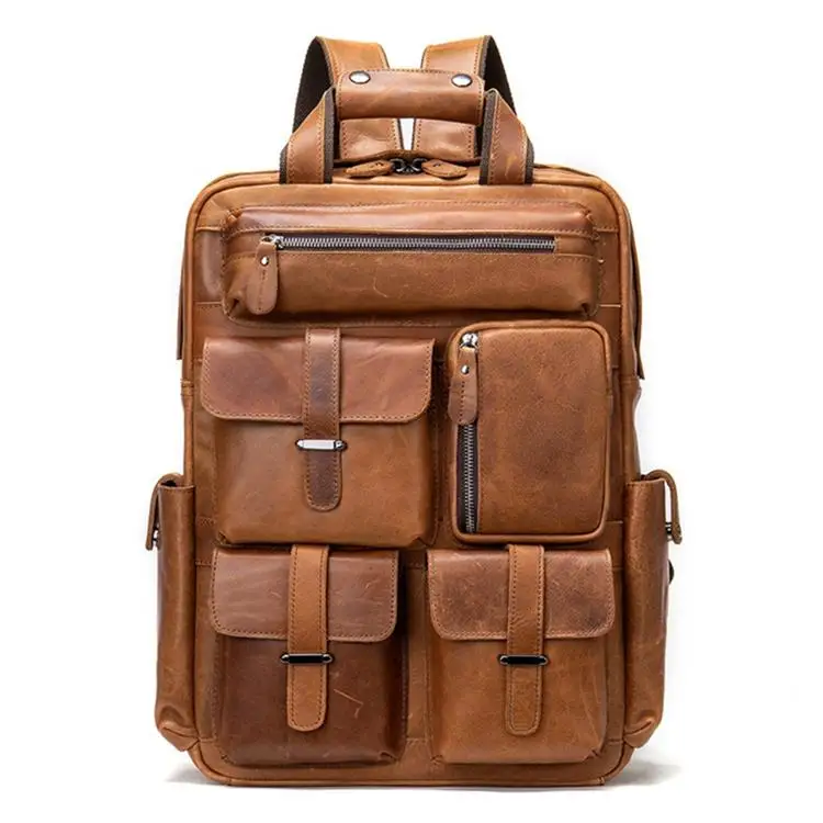 2021 High quality wholesale Large capacity waterproof custom leather laptop backpack vintage bags for men
2021 High quality wholesale Large capacity waterproof custom leather laptop backpack vintage bags for men