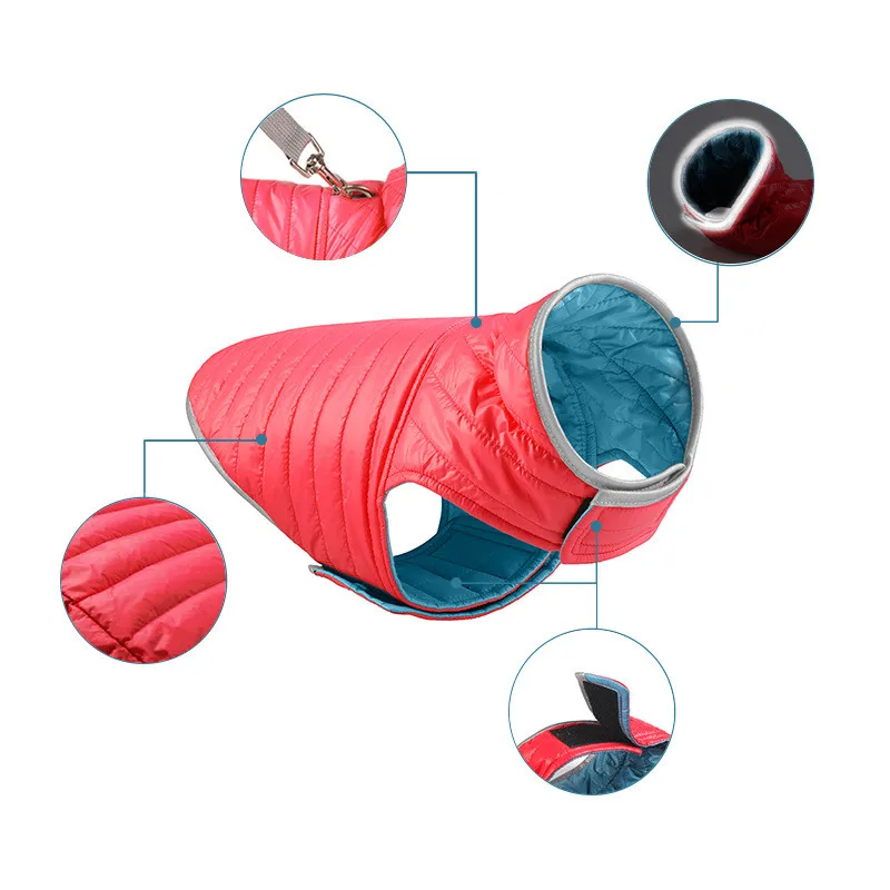 Clothing Luxury Designers winter waterproof warm pet Clothes with traction hole Wholesale high quality colors dog jacket
Clothing Luxury Designers winter waterproof warm pet Clothes with traction hole Wholesale high quality colors dog jacket