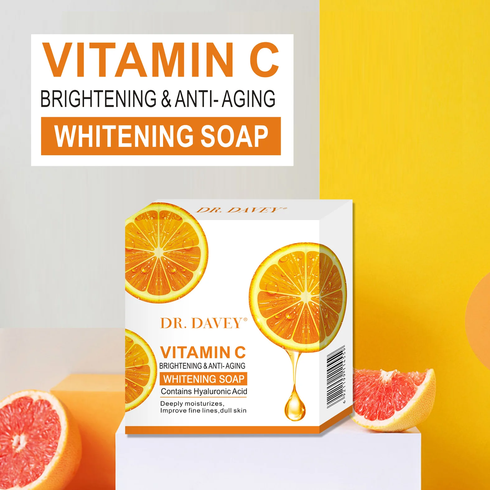 DR.DAVEY VC Whitening Moisturizing Ceansing Skin Vitamin C Soap, Orange
DR.DAVEY VC Whitening Moisturizing Ceansing Skin Vitamin C Soap, Orange