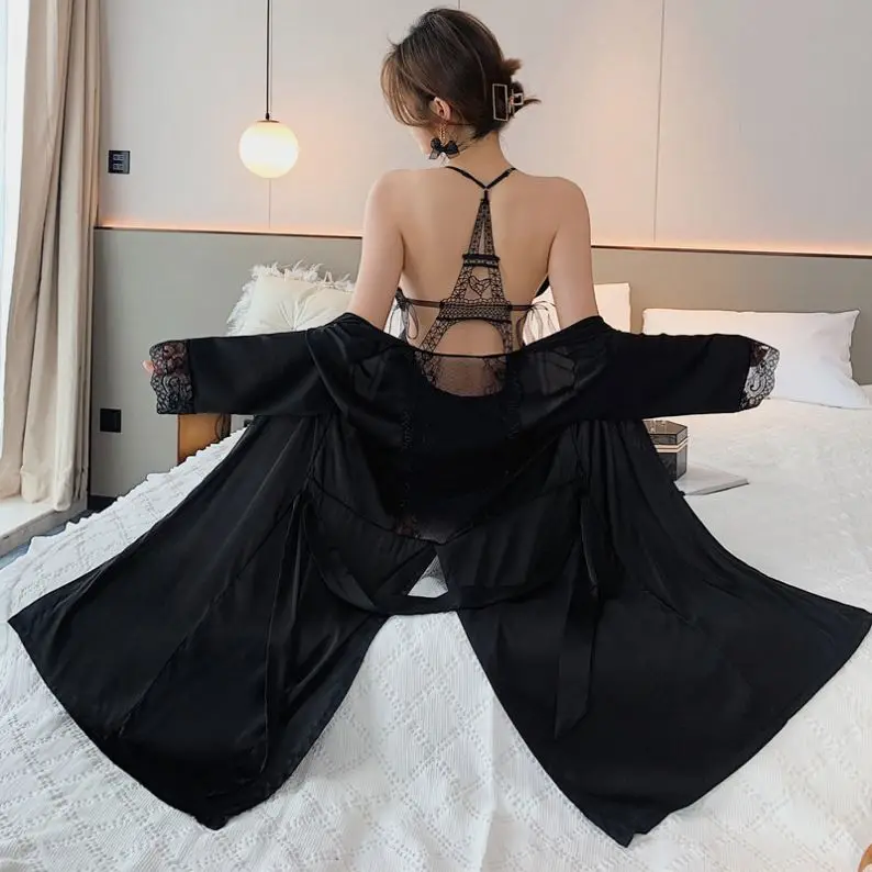 Women Sexy Hollow Out Lace Lingeries Nightgown Nightdress Beautiful Back Sleepwear Pajamas Lounge Wear
Women Sexy Hollow Out Lace Lingeries Nightgown Nightdress Beautiful Back Sleepwear Pajamas Lounge Wear