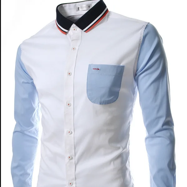 Patchwork Pocket Button Striped Men Long Sleeve Dress Shirt High Quality Male Business Formal Social Shirts Brand Men Clothing
Patchwork Pocket Button Striped Men Long Sleeve Dress Shirt High Quality Male Business Formal Social Shirts Brand Men Clothing
