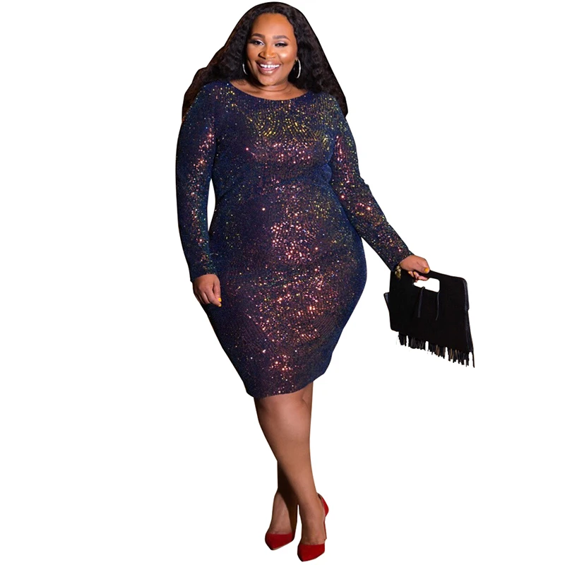 2020 New Arrivals Plus Size 5XL Long Sleeves Sequin Dresses Sexy Plus Size Night Club Dresses
2020 New Arrivals Plus Size 5XL Long Sleeves Sequin Dresses Sexy Plus Size Night Club Dresses